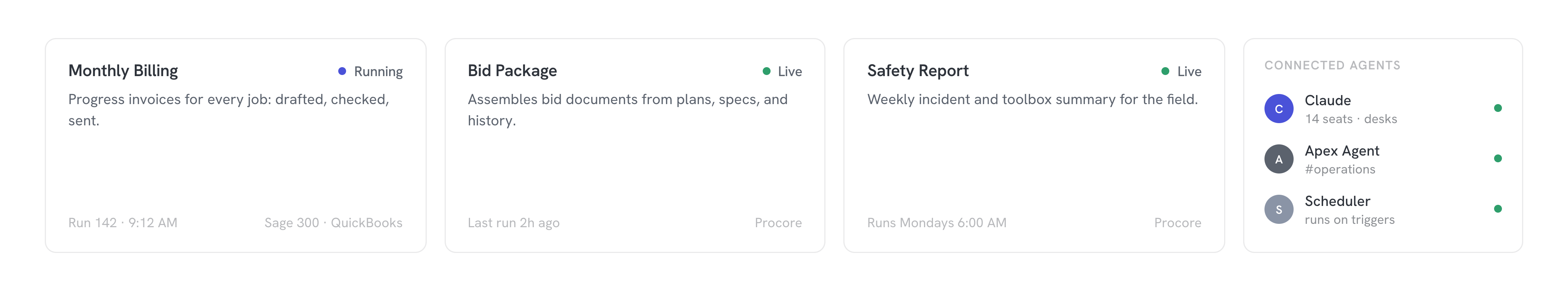 Agent apps and connected agents in one place